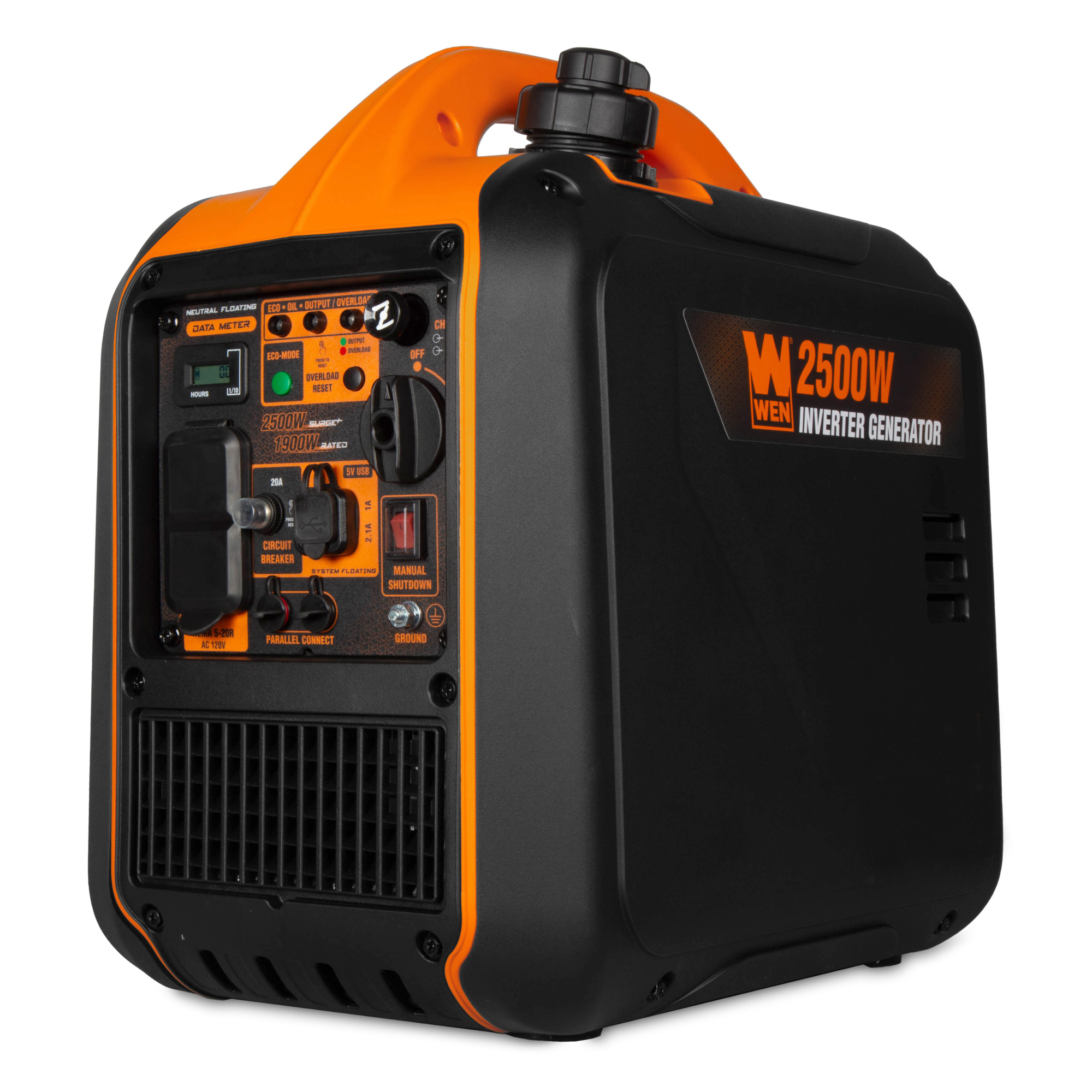 WEN Inverter Generator - 2500W Surge, 1900W Rated, Fuel Shut Off, 120V, Model# 56250i